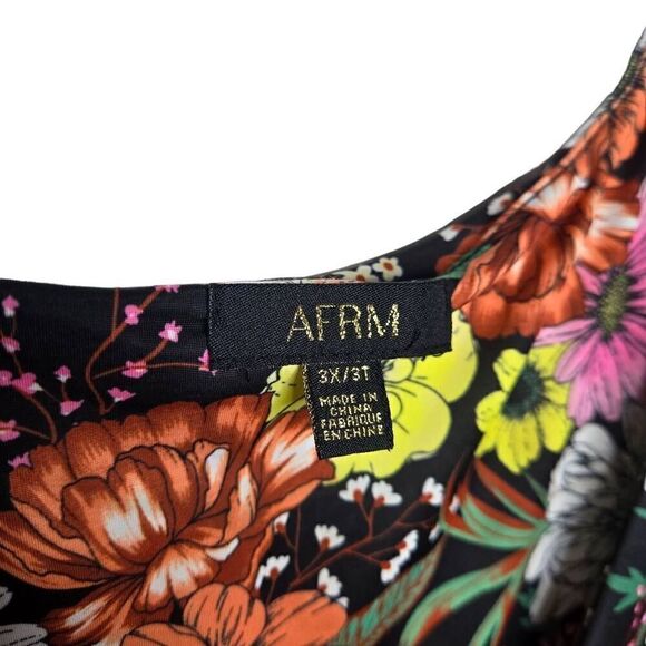 AFRM Lizette Floral Ruched Cutout Jersey Maxi Dress Size 3X/3T - Picture 10 of 11